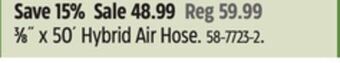 Canadian Tire Maximum 3/8 x 50' hybrid air hose offer