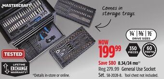 Canadian Tire General use socket set offer
