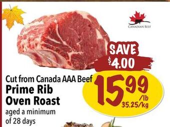 Farm Boy Prime rib oven roast offer
