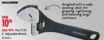 Canadian Tire Maximum 6 adjustable wrench offer