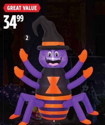 Canadian Tire For living 4´ happy spider inflatable offer