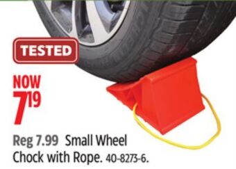 Canadian Tire Small wheel chock with rope offer