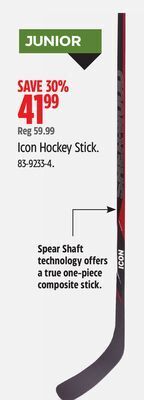 Canadian Tire Sherwood icon hockey stick offer