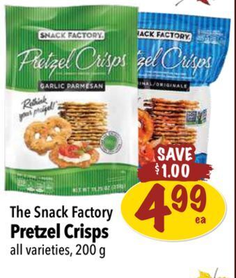 Farm Boy The snack factory pretzel crisps offer