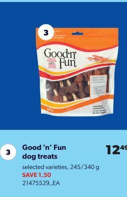 Real Canadian Superstore Good 'n' fun dog treats, 245/340 g offer