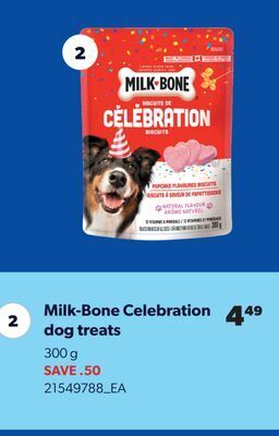 Real Canadian Superstore Milk-bone celebration dog treats, 300 g offer