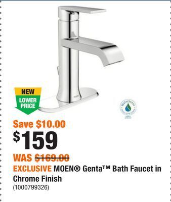 Home Depot Exclusive moen genta bath faucet in chrome finish offer