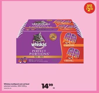 Real Canadian Superstore Whiskas multipack wet cat food, 900-1200 g offer