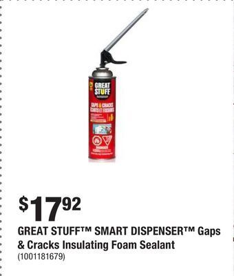 Home Depot Great stuff smart dispenser gaps & cracks insulating foam sealant offer
