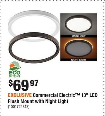 Home Depot Exclusive commercial electric 13 led flush mount with night light offer