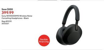 Staples Sony wh1000xm5 wireless noise cancelling headphones - black offer