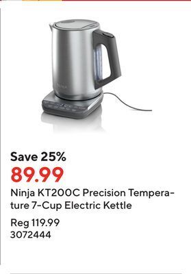 Staples Ninja kt200c precision temperature 7-cup electric kettle offer