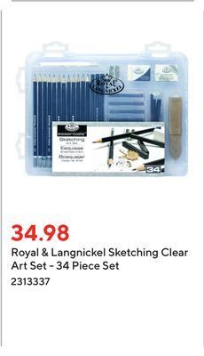 Staples Royal & langnickel sketching clear art set - 34 piece set offer