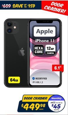 Big Daddy Closeouts Apple 6.1 64gb iphone ii offer