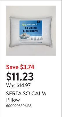 Walmart Serta so calm pillow offer