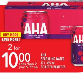 Metro Aha sparkling water offer