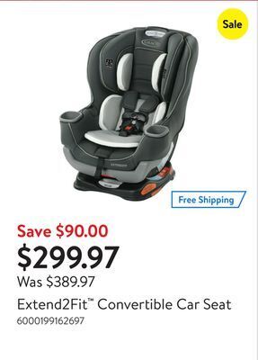 Walmart Extend2fit convertible car seat offer