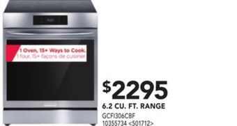 RONA Frigidaire 6.2 cu. ft. range offer