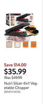 Walmart Nutri slicer 4in1 vegetable chopper offer
