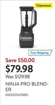 Walmart Ninja pro blender offer
