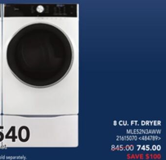 RONA Midea 8 cu. ft. dryer offer