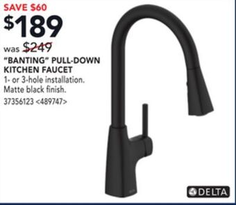 RONA Delta banting pull-down kitchen faucet offer