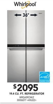 RONA Whirlpool 19.4 cu.ft. refrigerator offer