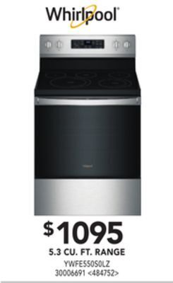 RONA Whirlpool 5.3 cu.ft. range offer