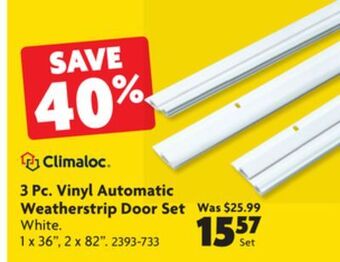 Home Hardware 3 pc. vinyl automatic weatherstrip door set offer
