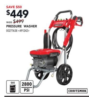 RONA Craftsman pressure washer offer