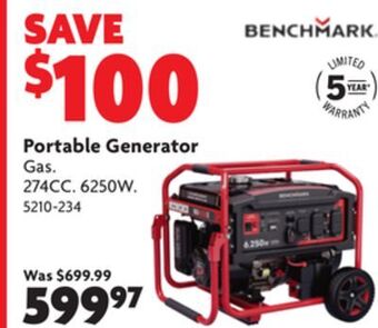 Home Hardware Portable generator offer