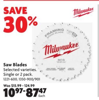 Home Hardware Saw blades offer