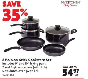 Home Hardware 8 pc. non-stick cookware set offer