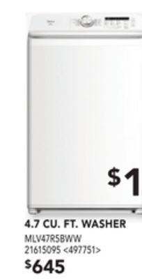 RONA Midea 4.7 cu. ft. washer offer