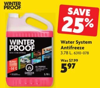 Home Hardware Water system antifreeze offer