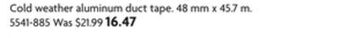 Home Hardware Cold weather aluminum duct tape offer