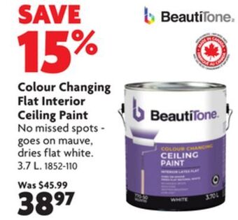 Home Hardware Colour changing flat interior ceiling paint offer