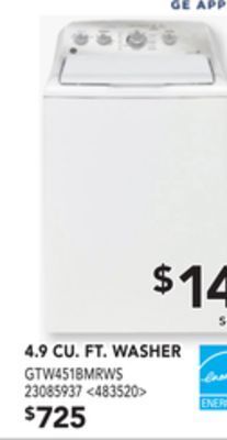 RONA Ge 4.9 cu. ft. washer offer