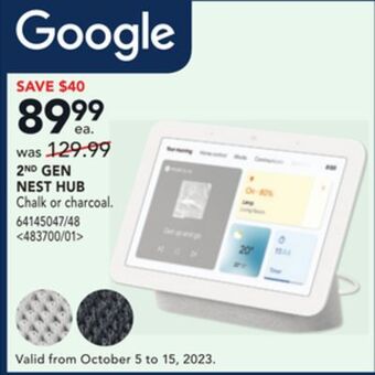 RONA Google 2nd gen nest hub offer