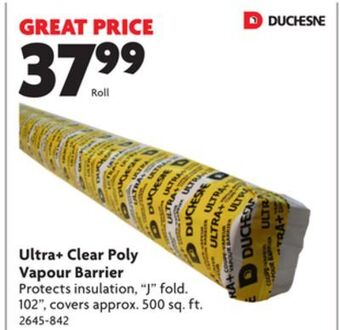 Home Hardware Ultra+ clear poly vapour barrier offer