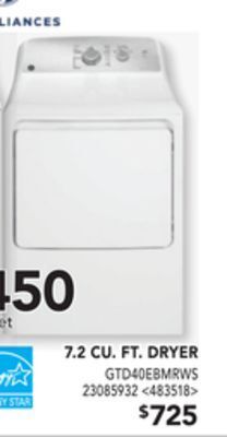 RONA Ge appliances 7.2 cu. ft. dryer offer