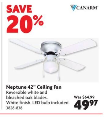 Home Hardware Neptune 42 ceiling fan offer