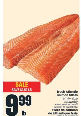 Valu-mart Filets de saumon de l'atlantique frais offer