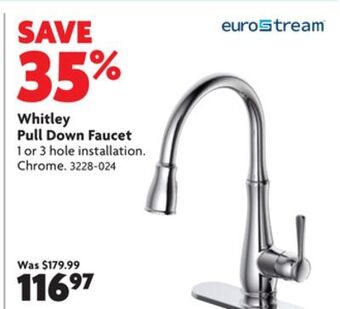 Home Hardware Whitley pull down faucet offer