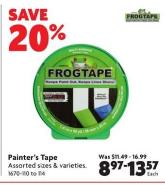 Home Hardware Painter's tape offer