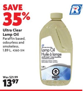 Home Hardware Ultra clear lamp oil offer