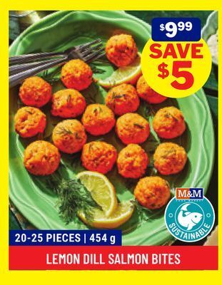 M & M Food Market Lemon dill salmon bites offer