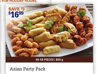 M & M Food Market Asian party pack offer
