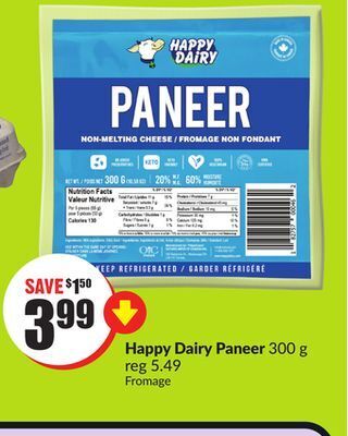 FreshCo Happy dairy paneer 300 g offer