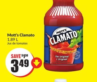 FreshCo Mott's clamato 1.89 l offer